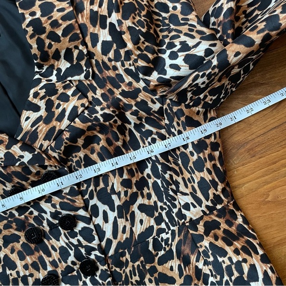 Vintage Leopard Print Double Breasted Blazer - Picture 8 of 11